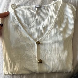 Zara long sleeve top with gold details